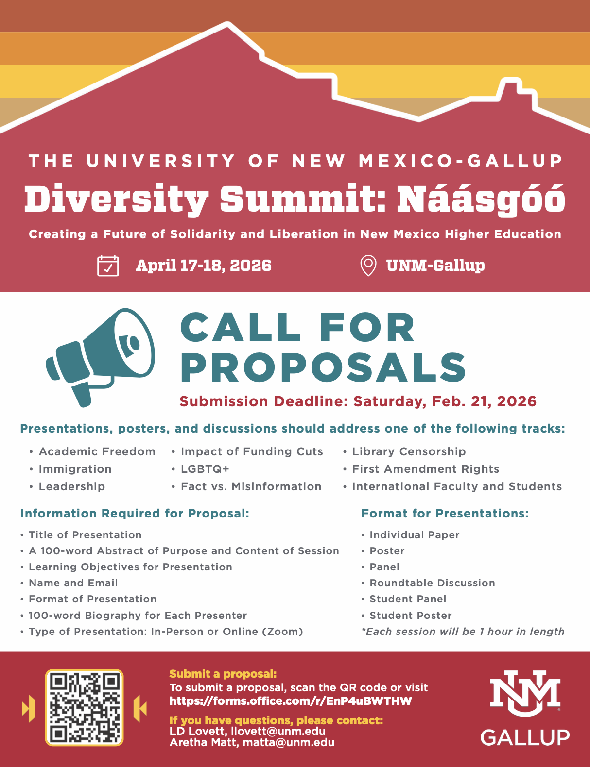UNM Gallup Diversity Summit Call for Proposals